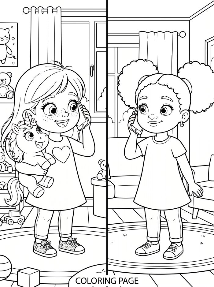 Story Scene 4 โ free printable coloring page