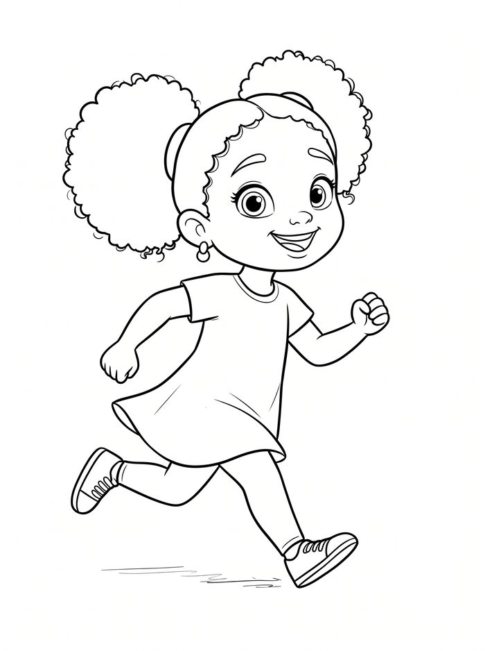 Ruby Running โ free printable coloring page