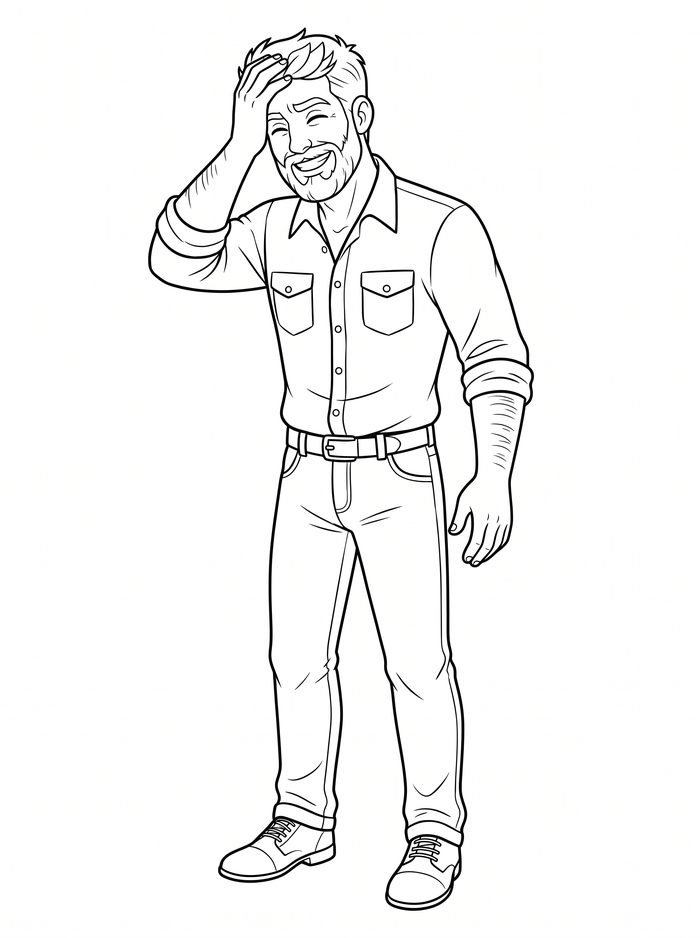 Dad โ free printable coloring page