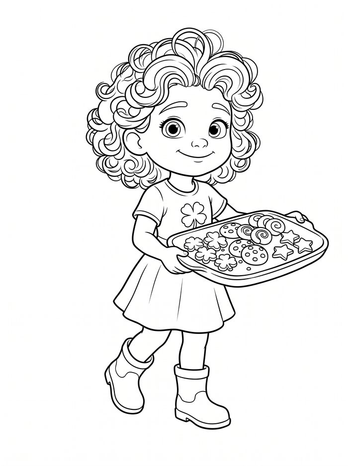 Cookie & the Cookies โ free printable coloring page