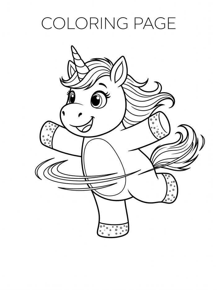 Sparkles Hula-Hooping โ free printable coloring page