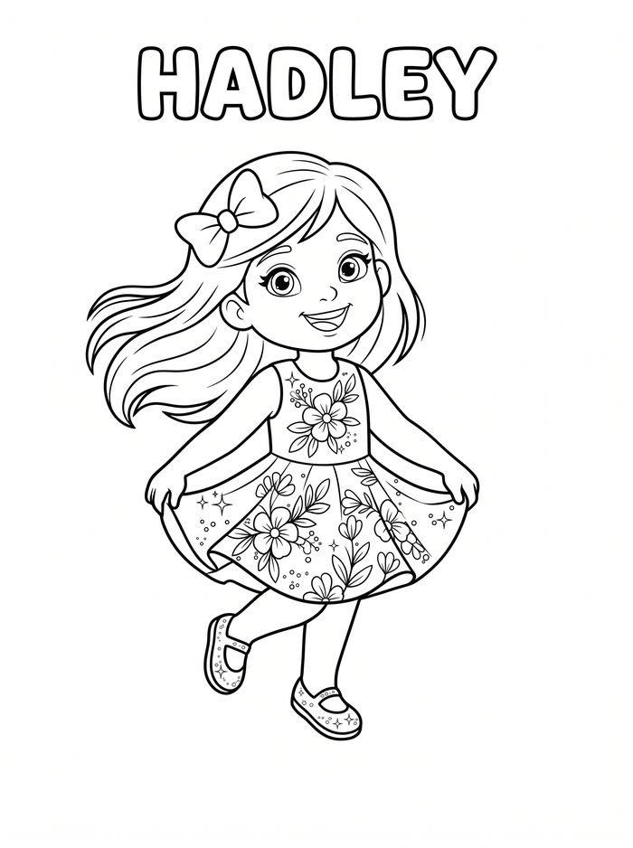 Hadley โ free printable coloring page