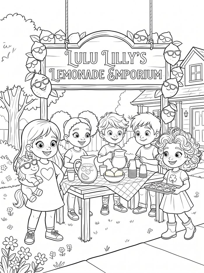 Story Scene 2 โ free printable coloring page