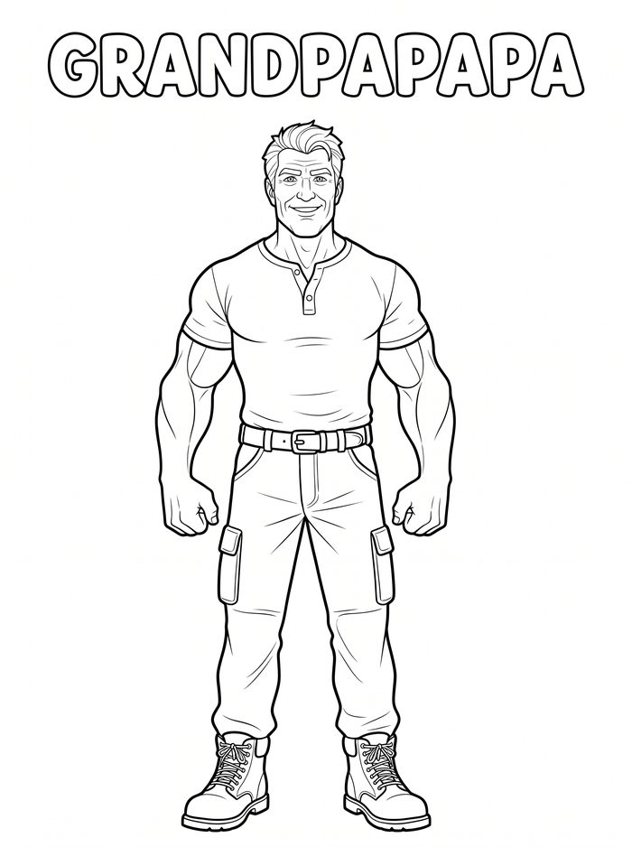 Grandpa Papa โ free printable coloring page