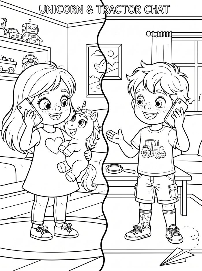 Story Scene 5 โ free printable coloring page
