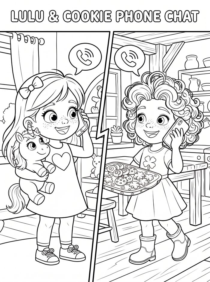 Story Scene 1 โ free printable coloring page